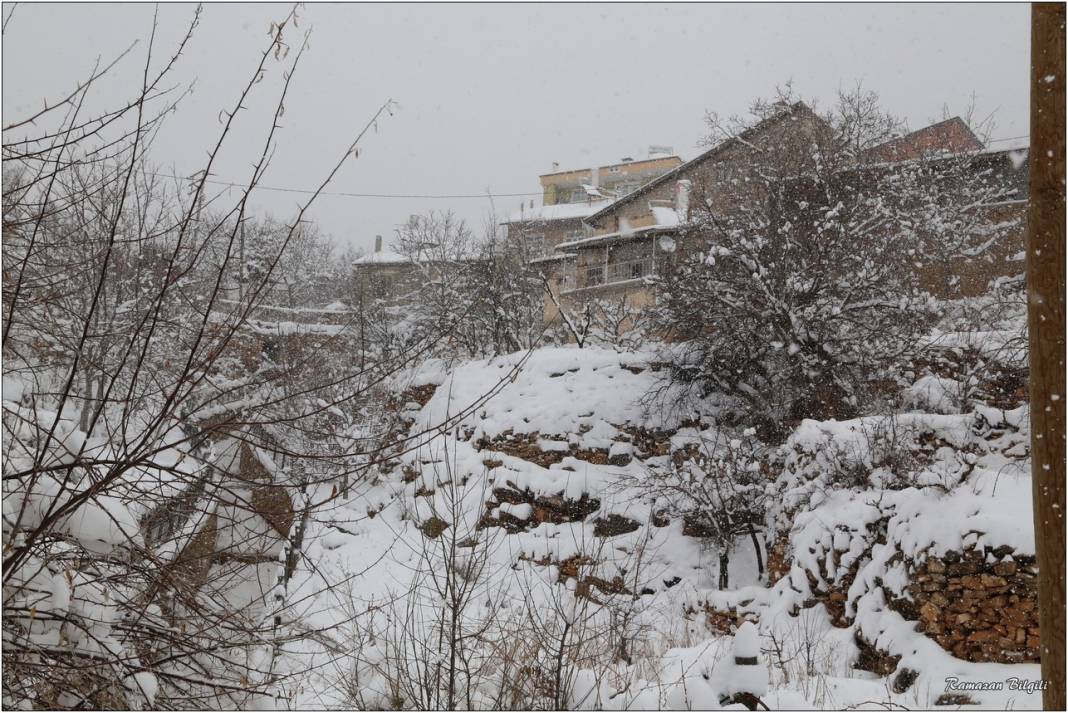Konya’nın karla kaplı ilçesinden kartpostallık kareler 7